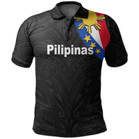 Custom Pilipinas Polo Shirt Simple Style Black LT6 - Wonder Print Shop
