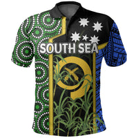Custom South Sea Islanders Flag Style Polo Shirt Vanuatu LT6 - Wonder Print Shop
