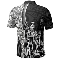 Hawaiian King Kamehameha Polo Shirt Vibe Black Style LT6 - Wonder Print Shop
