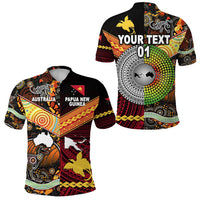 Custom Papua New Guinea Australia Polo Shirt Together, Custom Text And Number LT8 - Wonder Print Shop
