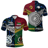 Custom Vanuatu New Zealand Polo Shirt Together Blue LT8 - Wonder Print Shop