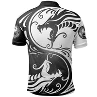 Viking Polo Shirt Ying Yang Dragon RLT12 - Wonder Print Shop