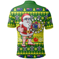 Cook Islands Polo Shirt Christmas Cool Santa Claus LT6 - Wonder Print Shop