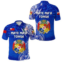 Tonga Polo Shirt Coat Of Arms Simple Vibes Blue LT8 - Wonder Print Shop