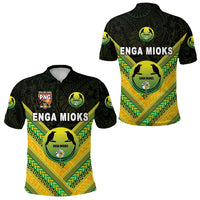 Papua New Guinea Enga Mioks Polo Shirt Rugby Original Style Black LT8 - Wonder Print Shop