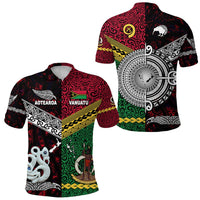 Vanuatu New Zealand Polo Shirt Together Red LT8 - Wonder Print Shop