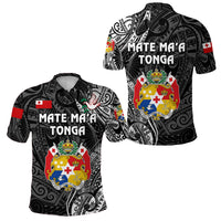 Tonga Polo Shirt Coat Of Arms Simple Vibes Black LT8 - Wonder Print Shop