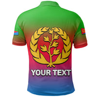 Custom Eritrea Polo Shirt Gradient Color Flag With Map LT6 - Wonder Print Shop