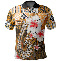 Custom Hawaii Fish Hook Polo Shirt Orange Style LT6 - Wonder Print Shop