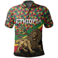 Ethiopia Polo Shirt Lion Of Judah Rasta Patterns LT6 - Wonder Print Shop