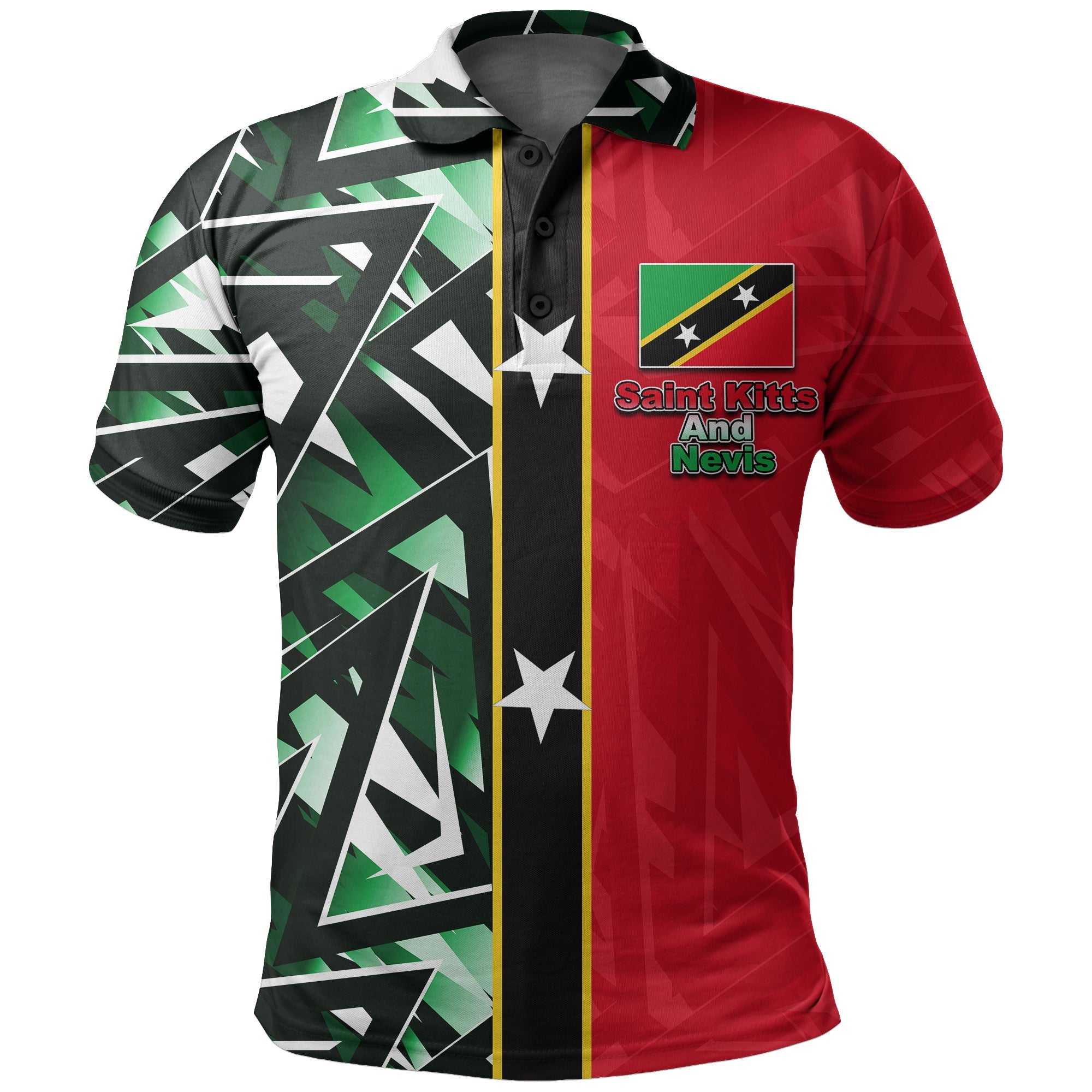 custom-personalised-saint-kitts-and-nevis-polo-shirt-sport-style