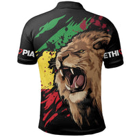 Ethiopia Polo Shirt Ethiopia Rasta Lion Judah Flag - Wonder Print Shop