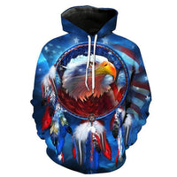Native American DreamCatcher Eagle Print 3D Hoodies LT10 - Wonder Print Shop
