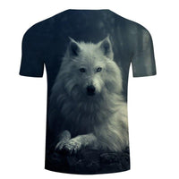 White Wolf 3D Printed Native American T Shirt LT10 - Wonder Print Shop