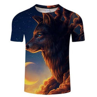 Sunrise Wolf 3D Print Native American T Shirt LT10 - Wonder Print Shop