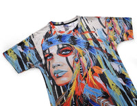 Native American 3D Indian Women Print Cool T Shirt LT10 - Wonder Print Shop