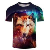 Summer Colorful Wolf Native American 3D T Shirt LT10 - Wonder Print Shop