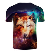 Summer Colorful Wolf Native American 3D T Shirt LT10 - Wonder Print Shop