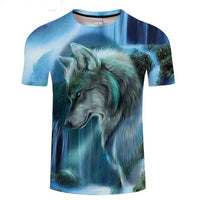 Wolf Blue Stream Native American T Shirt LT10 - Wonder Print Shop