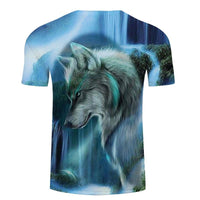 Wolf Blue Stream Native American T Shirt LT10 - Wonder Print Shop