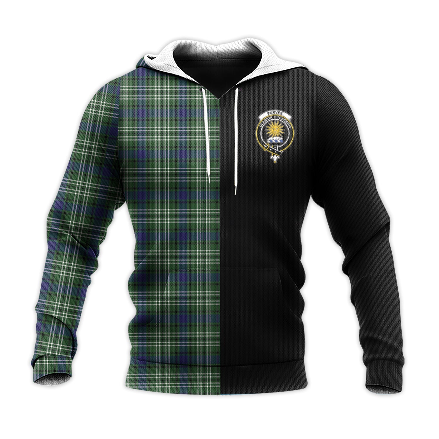 scottish-purves-clan-crest-tartan-personalize-half-hoodie