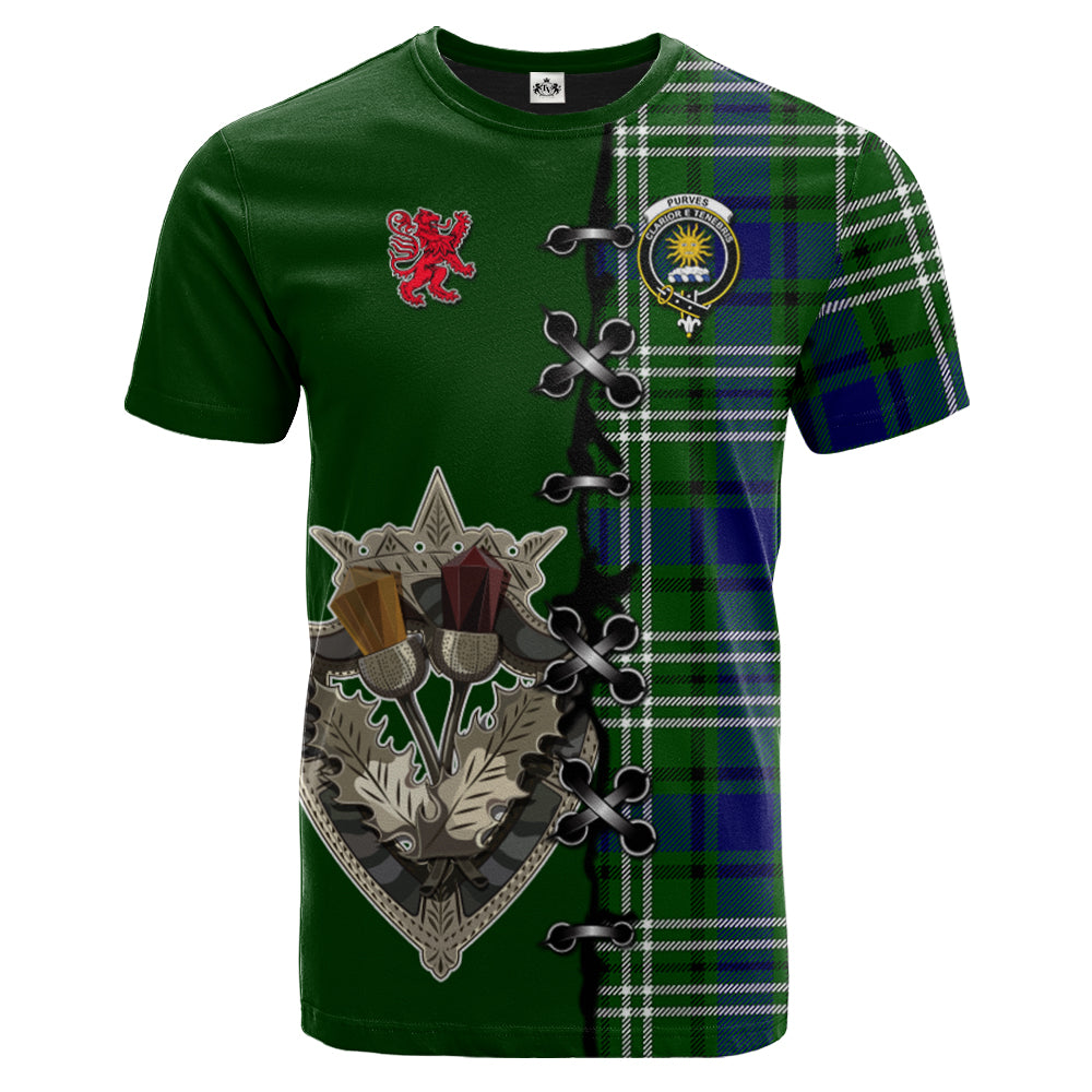 scottish-purves-clan-crest-tartan-lion-rampant-and-celtic-thistle-t-shirt