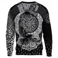 Viking Sweatshirt - Nordic Raven Tattoos RLT12 - Wonder Print Shop