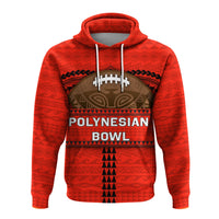 Custom Polynesian Bowl Hoodie Red Custom Text and Number LT4 - Wonder Print Shop