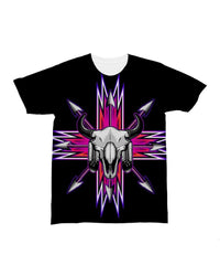 Native American Bison Skull Pink Arrow All over T Shirt LT10 - Wonder Print Shop