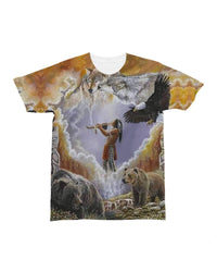 Calling The Totems Native American Art T Shirt LT10 - Wonder Print Shop