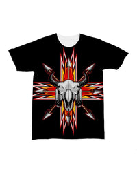 Native American Bison Skull Red Arrow All over T Shirt LT10 - Wonder Print Shop