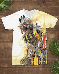 Pow Wow Dancer Native American Design 3D T Shirt LT10 - Wonder Print Shop