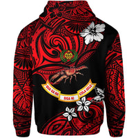 Custom Fiji Rewa Rugby Union Zip Hoodie Unique Vibes Red LT8 - Wonder Print Shop