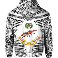 Custom Fiji Rewa Rugby Union Zip Hoodie Creative Style White LT8 - Wonder Print Shop