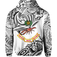 Custom Fiji Rewa Rugby Union Zip Hoodie Unique Vibes White LT8 - Wonder Print Shop