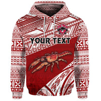 Custom Fiji Rewa Hoodie Rugby Union Special Version Red LT8 - Wonder Print Shop