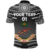 Custom Fiji Rewa Rugby Union Polo Shirt Creative Style Black, Custom Text And Number LT8 - Wonder Print Shop