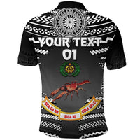Custom Fiji Rewa Rugby Union Polo Shirt Creative Style Black NO.1, Custom Text And Number LT8 - Wonder Print Shop