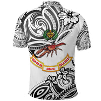 Custom Fiji Rewa Rugby Union Polo Shirt Unique Vibes White LT8 - Wonder Print Shop