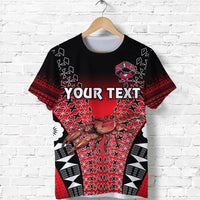 Custom Fiji Rewa Rugby Union T Shirt Tapa Style Red LT8 - Wonder Print Shop