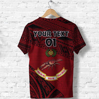 Custom Fiji Rewa Rugby Union T Shirt Special Version Red No.1, Custom Text and Number LT8 - Wonder Print Shop