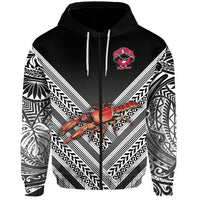 Fiji Rewa Rugby Union Zip Hoodie Creative Style Black LT8 - Wonder Print Shop