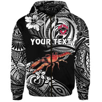 Custom Fiji Rewa Rugby Union Zip Hoodie Unique Vibes Black LT8 - Wonder Print Shop