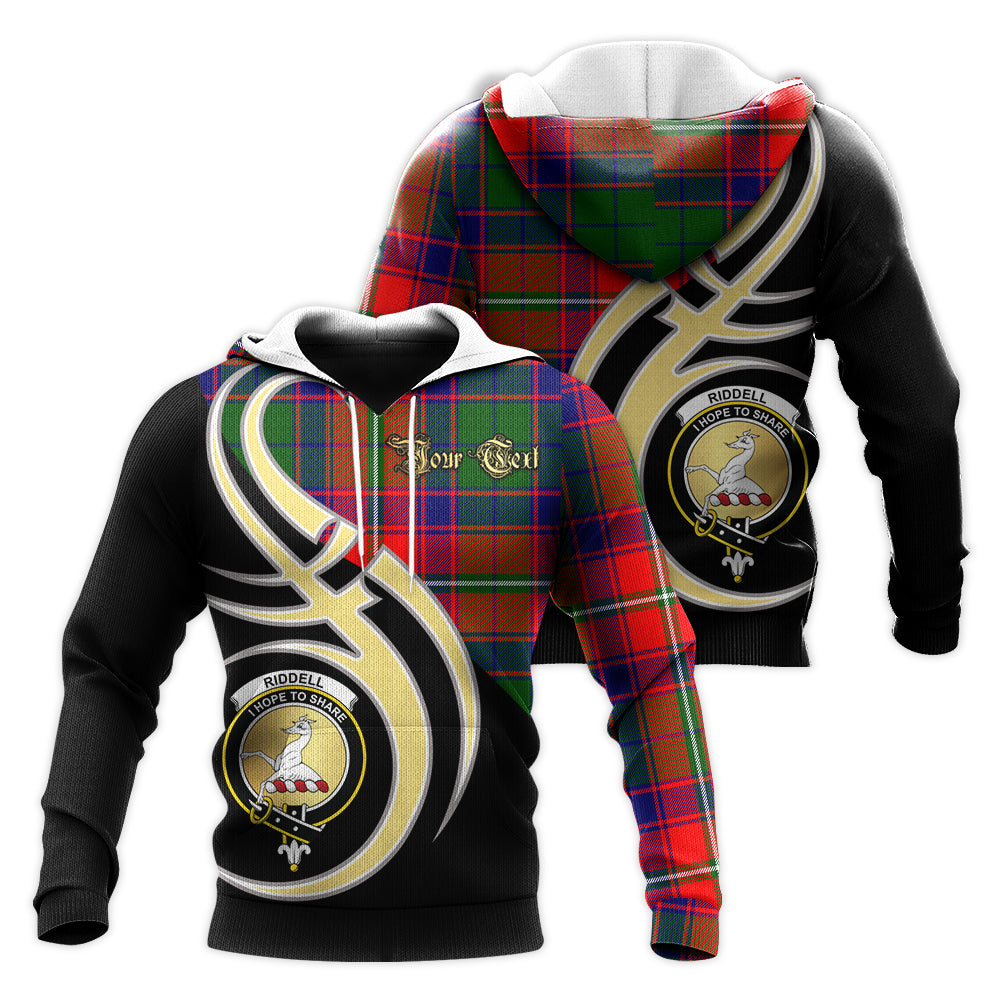 scottish-riddell-clan-crest-believe-in-me-tartan-hoodie