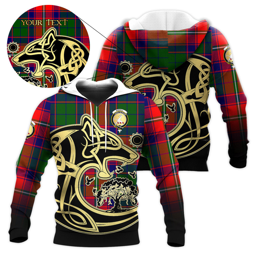 scottish-riddell-clan-crest-celtic-wolf-tartan-hoodie
