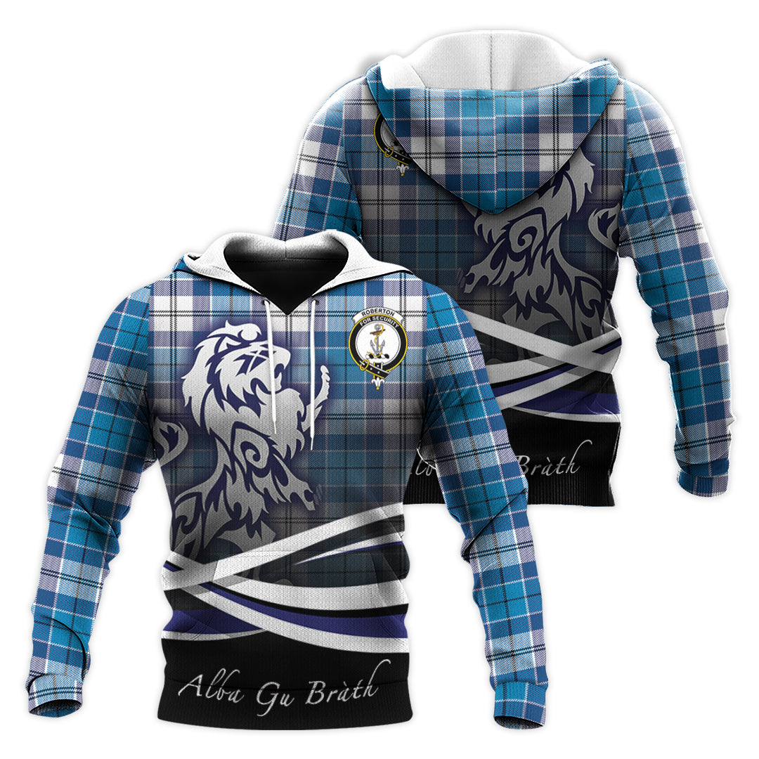 scottish-roberton-clan-crest-scotland-lion-tartan-hoodie