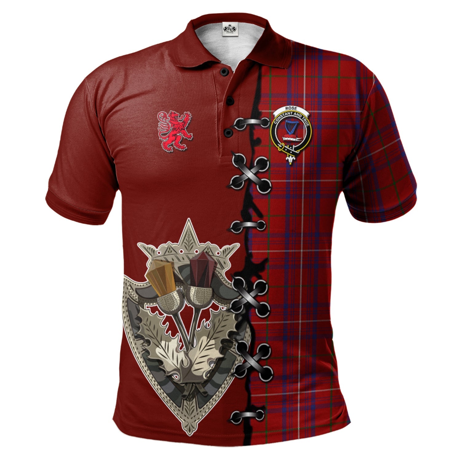 scottish-rose-clan-crest-tartan-lion-rampant-and-celtic-thistle-polo-shirt
