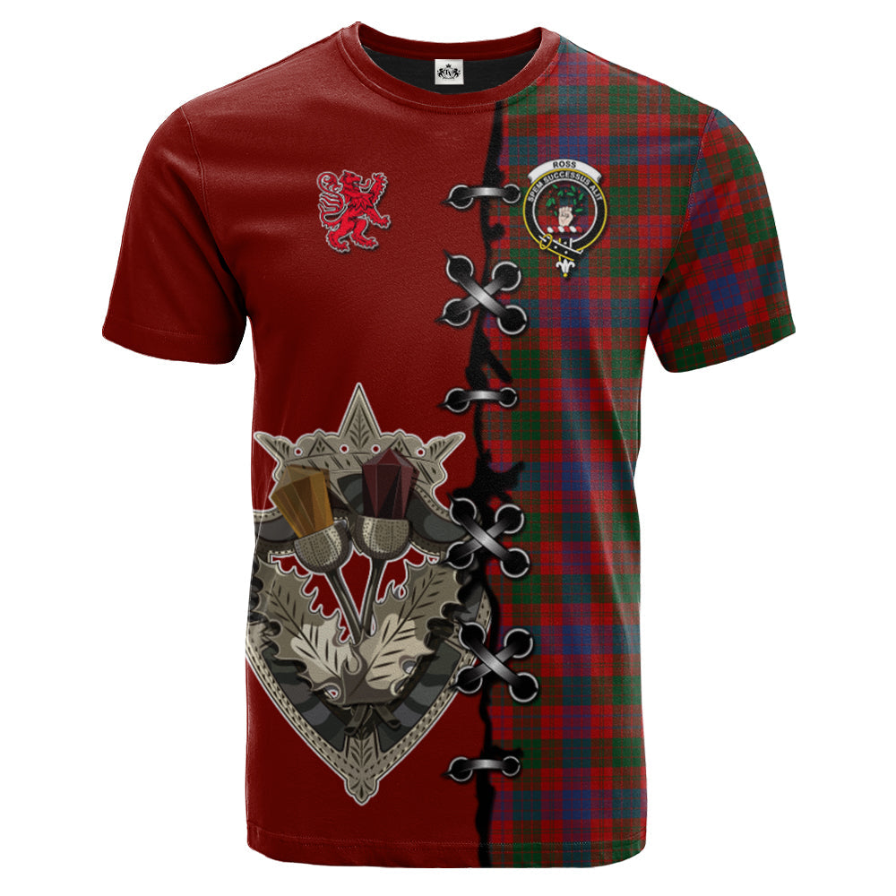 scottish-ross-clan-crest-tartan-lion-rampant-and-celtic-thistle-t-shirt