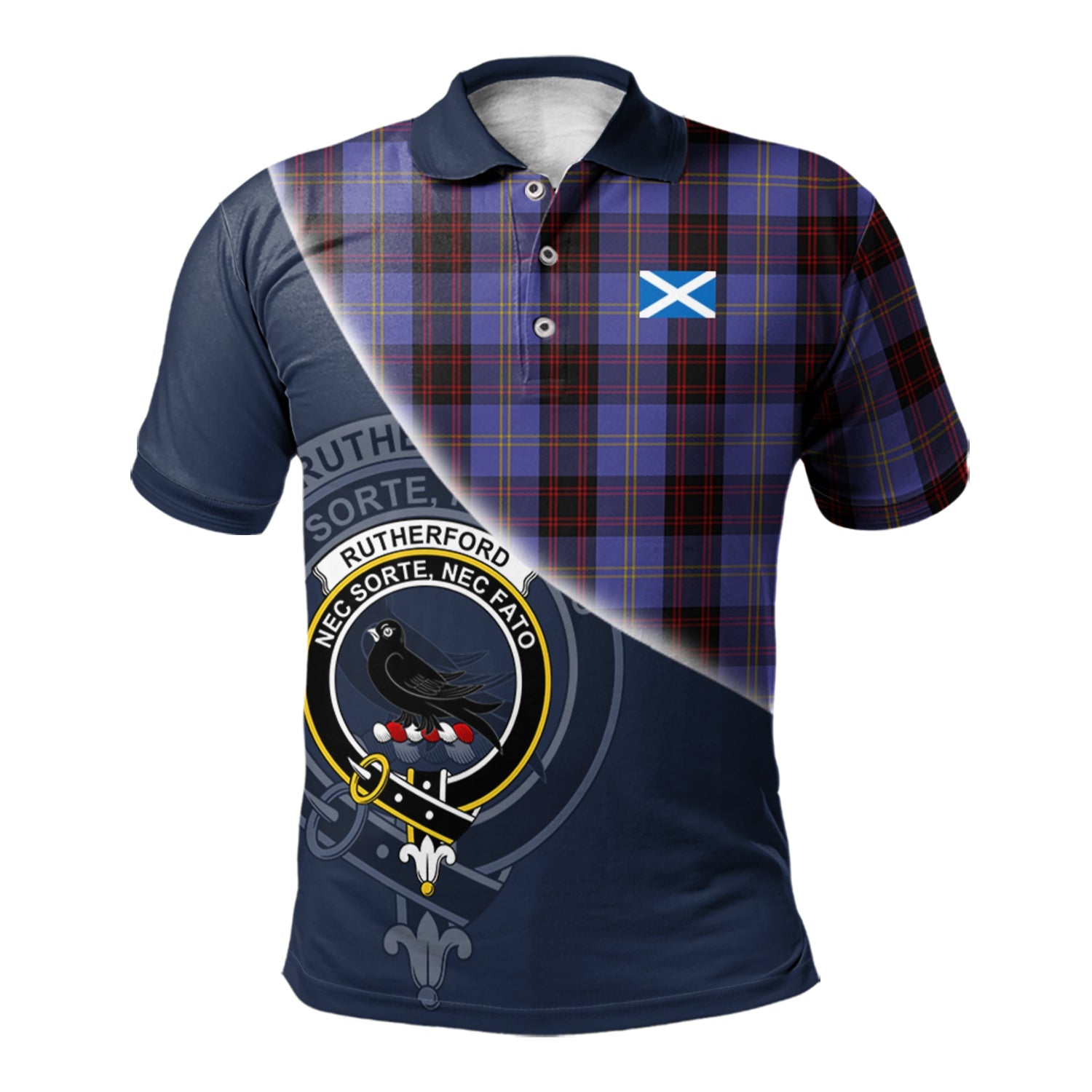 scottish-rutherford-clan-crest-tartan-scotland-flag-half-style-polo-shirt