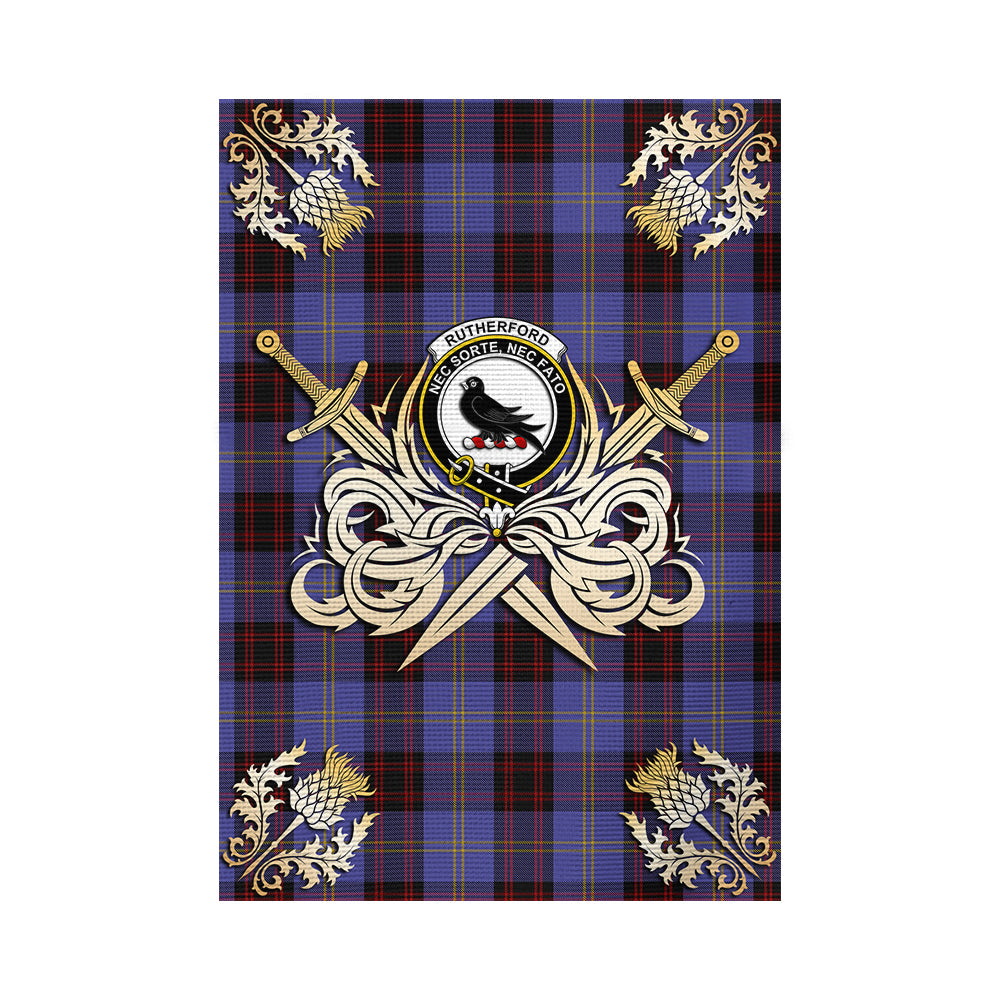 scottish-rutherford-clan-crest-courage-sword-tartan-garden-flag